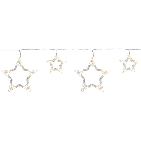 LED Lighted Twinkle Star Christmas Lights - 9.25' White Wire - 10ct By Northlight | 9.25 ft | Michaels®